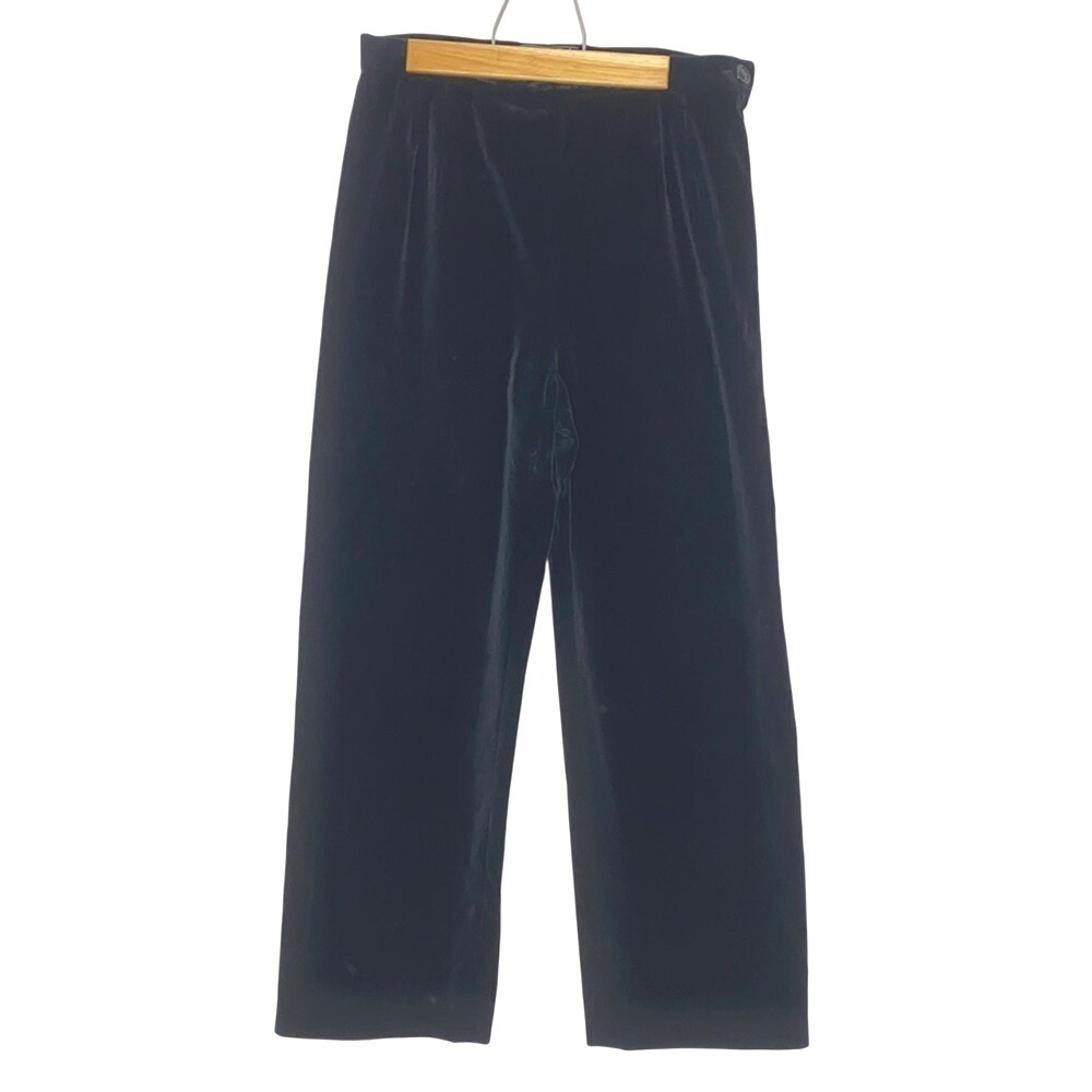 Vintage‎ Valentino Miss V Black Velvet Pants Size 12 High Rise Wide Leg
